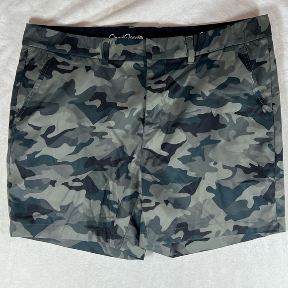 GoodGood 38W Camouflage Print Stretch Performance Golf Shorts - Picture 2 of 9